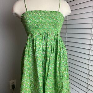 Vintage Polo Ralph Lauren Floral Sundress Women’s 16 Blue Label Green Yellow